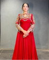 Pc N18 Gamathi Mirror Work Georgette Navaratri Gown Wholesale Price In Surat	